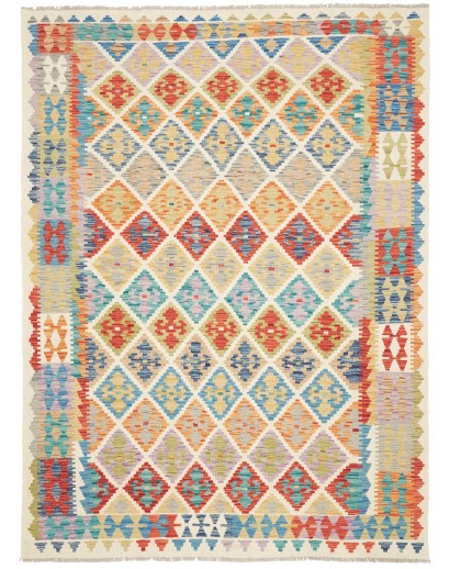 Tappeto Kilim Afghanistan beige rosso 175x235