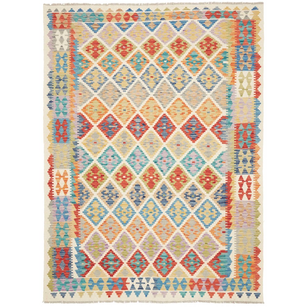 Tappeto Kilim Afghanistan beige rosso 175x235