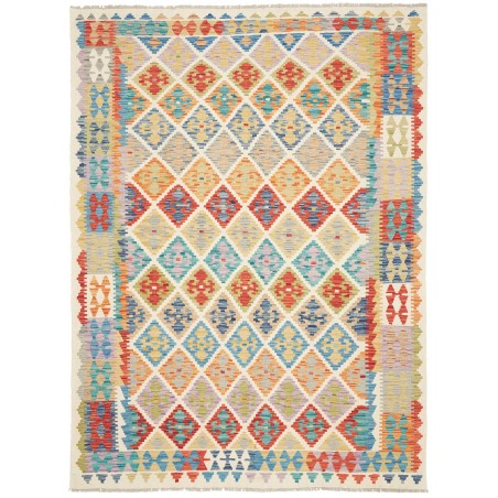 Tappeto Kilim Afghanistan beige rosso 175x235