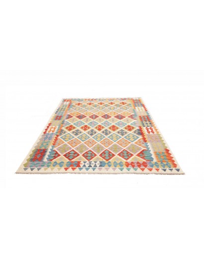 Tappeto Kilim Afghanistan beige rosso 175x235