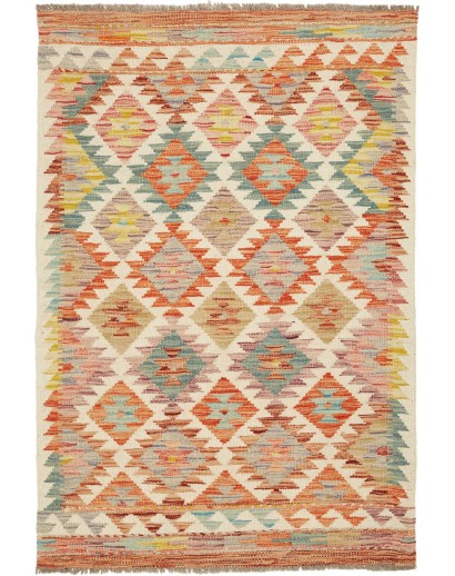 Tappeto Kilim Afghanistan marrone rosso 83x122