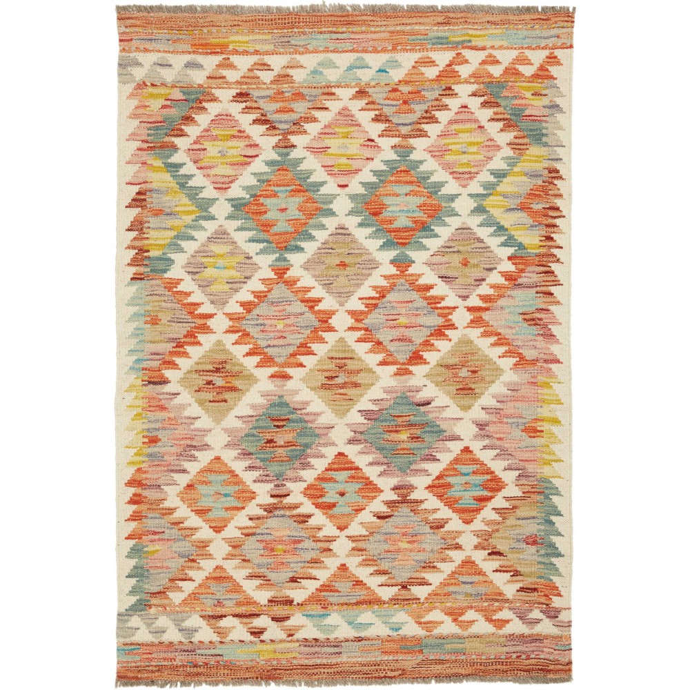 Tappeto Kilim Afghanistan marrone rosso 83x122