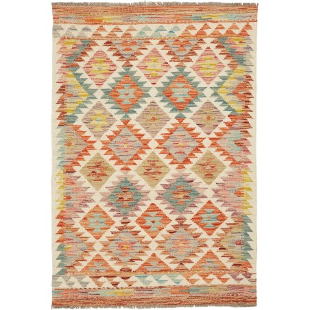 Tappeto Kilim Afghanistan marrone rosso 83x122