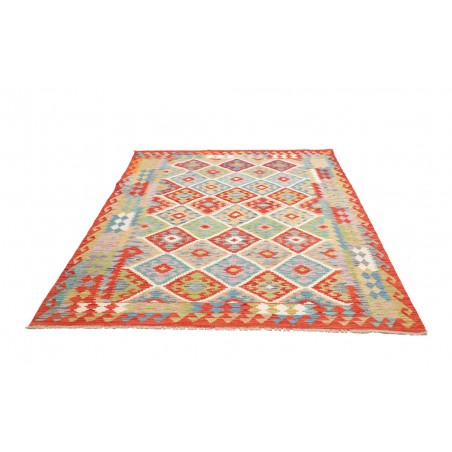 Tappeto Kilim Afghanistan marrone bianco 174x231