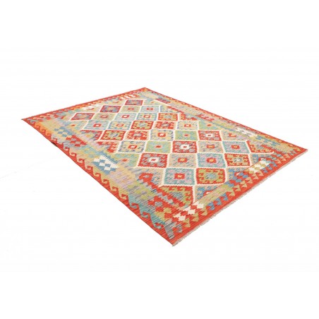 Tappeto Kilim Afghanistan marrone bianco 174x231