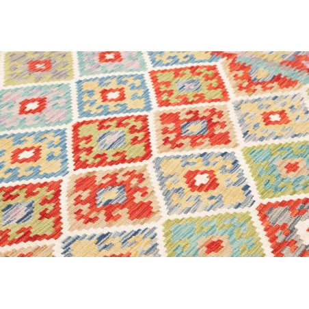 Tappeto Kilim Afghanistan marrone bianco 174x231