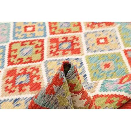 Tappeto Kilim Afghanistan marrone bianco 174x231