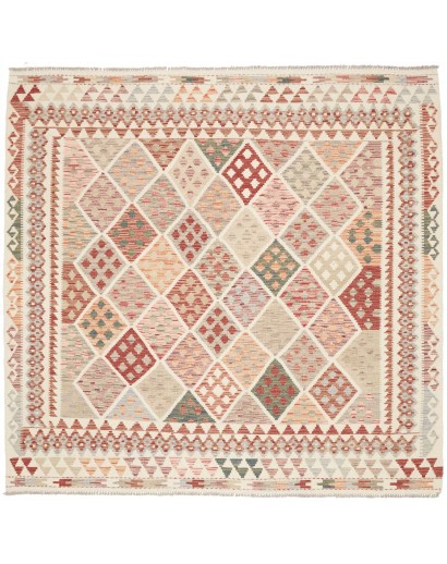 Tappeto Kilim Afghanistan giallo marrone 205x197