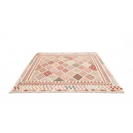 Tappeto Kilim Afghanistan giallo marrone 205x197