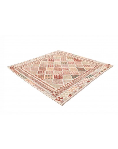 Tappeto Kilim Afghanistan giallo marrone 205x197
