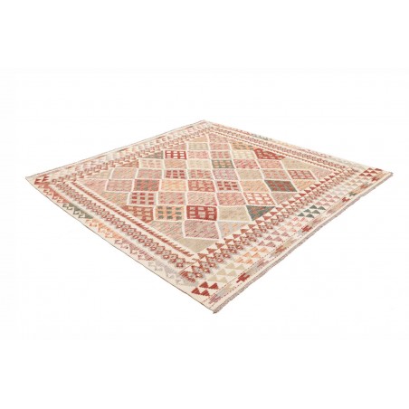Tappeto Kilim Afghanistan giallo marrone 205x197