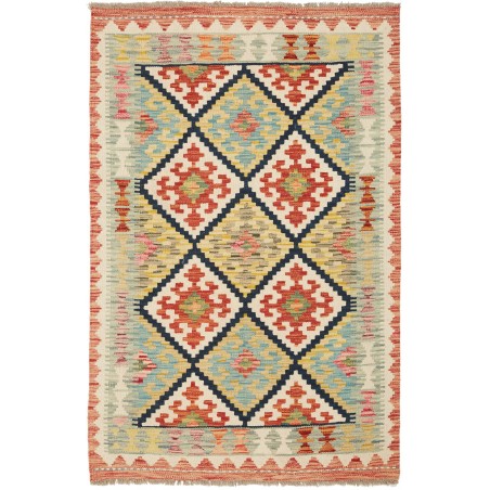 Tappeto Kilim Afghanistan marrone grigio 86x129