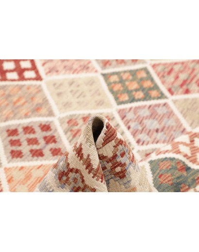 Tappeto Kilim Afghanistan giallo marrone 205x197