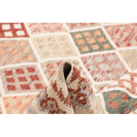 Tappeto Kilim Afghanistan giallo marrone 205x197