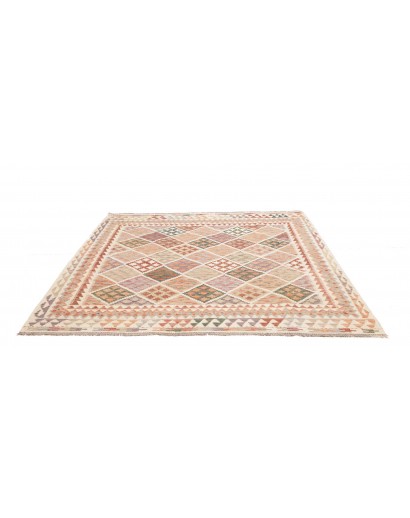Tappeto Kilim Afghanistan beige marrone 206x199