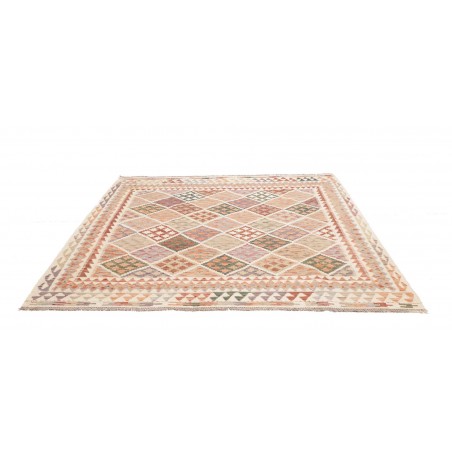 Tappeto Kilim Afghanistan beige marrone 206x199