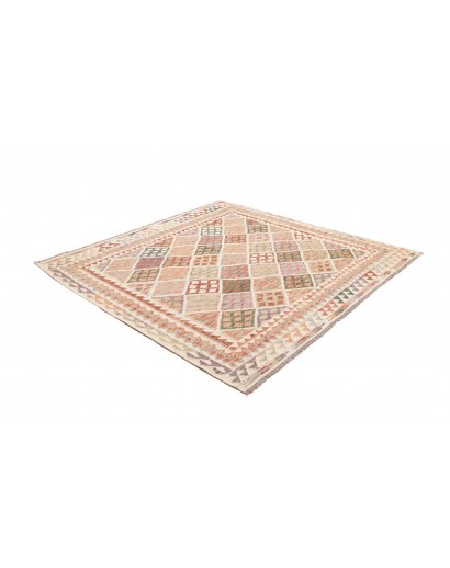 Tappeto Kilim Afghanistan beige marrone 206x199