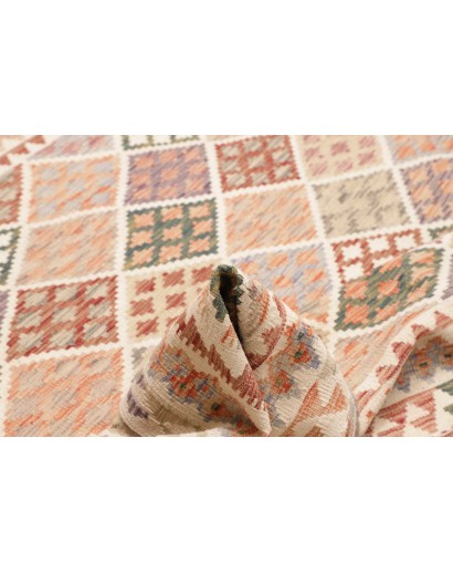 Tappeto Kilim Afghanistan beige marrone 206x199
