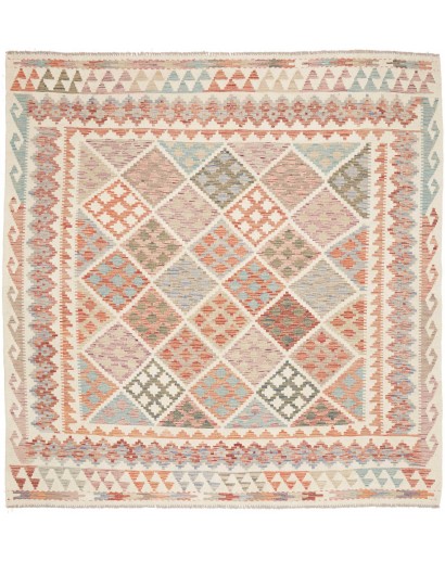 Tappeto Kilim Afghanistan beige marrone 203x205