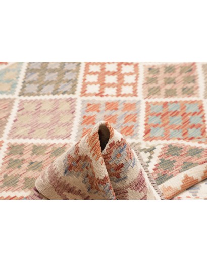 Tappeto Kilim Afghanistan beige marrone 203x205