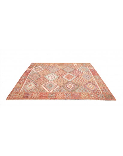 Tappeto Kilim Afghanistan marrone bianco 208x205