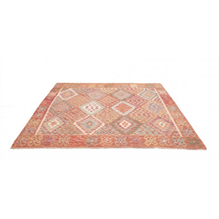 Tappeto Kilim Afghanistan marrone bianco 208x205