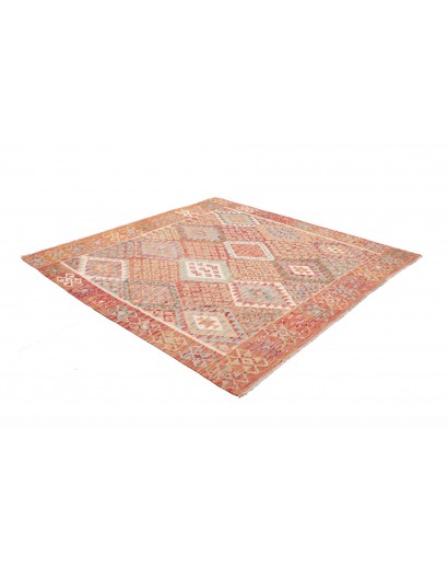 Tappeto Kilim Afghanistan marrone bianco 208x205