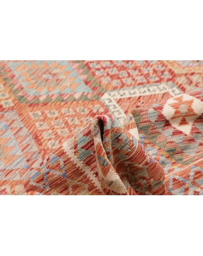 Tappeto Kilim Afghanistan marrone bianco 208x205