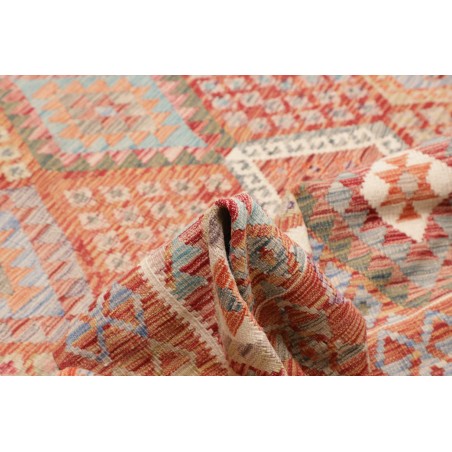 Tappeto Kilim Afghanistan marrone bianco 208x205