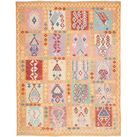 Tappeto Kilim Afghanistan marrone arancione 182x230