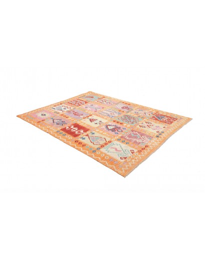 Tappeto Kilim Afghanistan marrone arancione 182x230