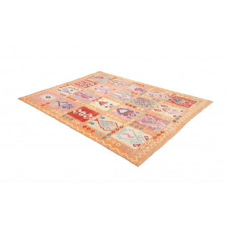Tappeto Kilim Afghanistan marrone arancione 182x230
