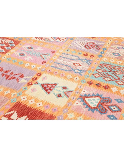 Tappeto Kilim Afghanistan marrone arancione 182x230