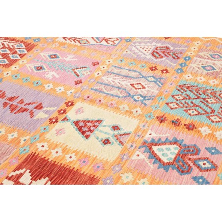 Tappeto Kilim Afghanistan marrone arancione 182x230