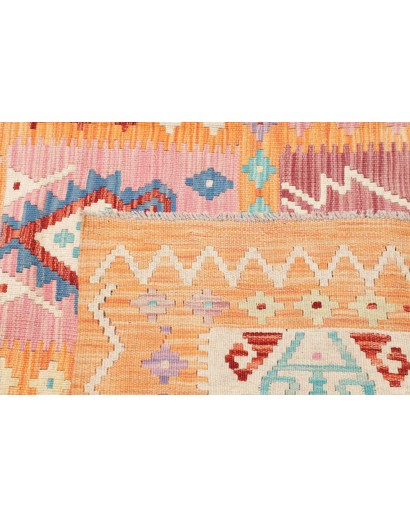 Tappeto Kilim Afghanistan marrone arancione 182x230