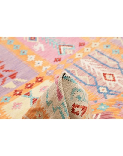 Tappeto Kilim Afghanistan marrone arancione 182x230