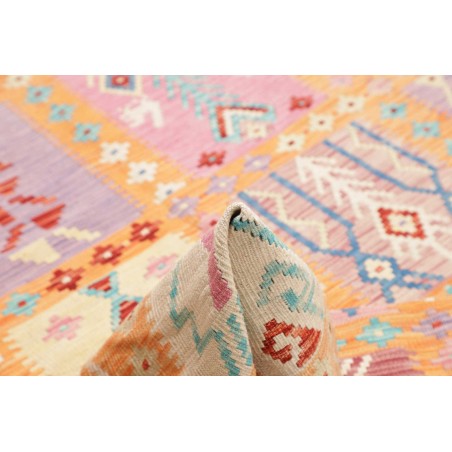 Tappeto Kilim Afghanistan marrone arancione 182x230