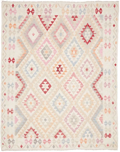 Tappeto Kilim Afghanistan bianco 184x232
