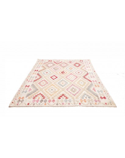 Tappeto Kilim Afghanistan bianco 184x232