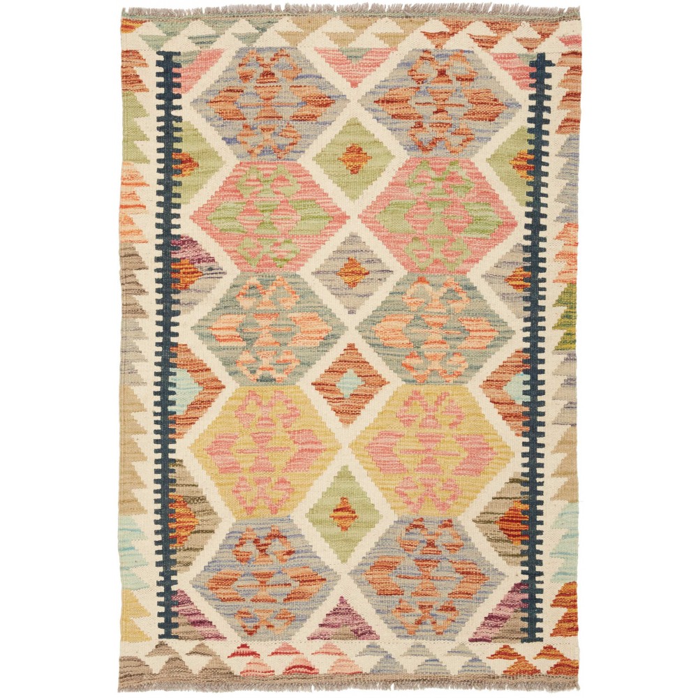 Tappeto Kilim Afghanistan marrone giallo 78x116