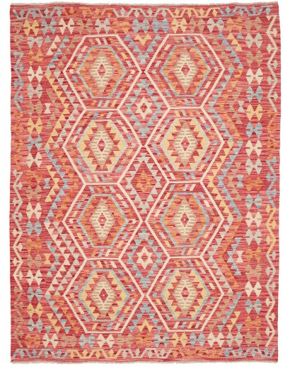 Tappeto Kilim Afghanistan arancione marrone 184x241