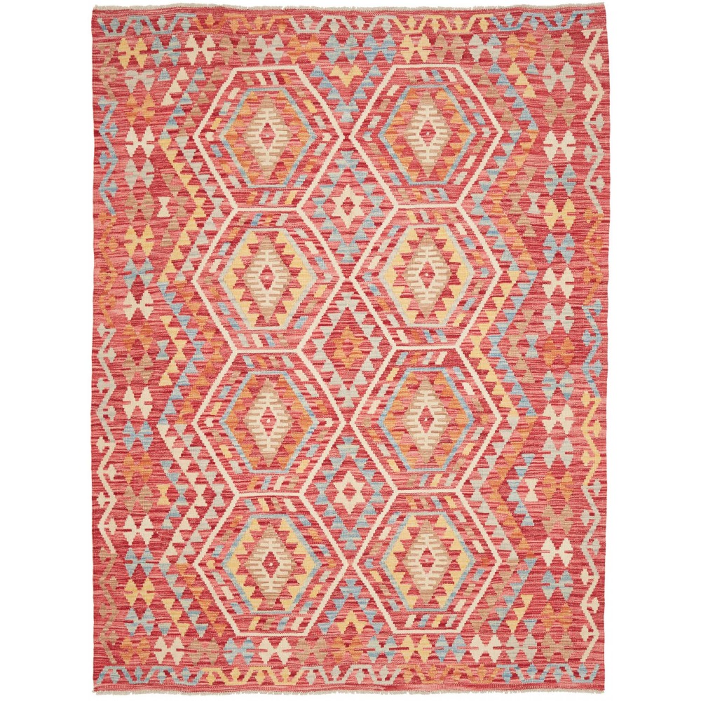 Tappeto Kilim Afghanistan arancione marrone 184x241