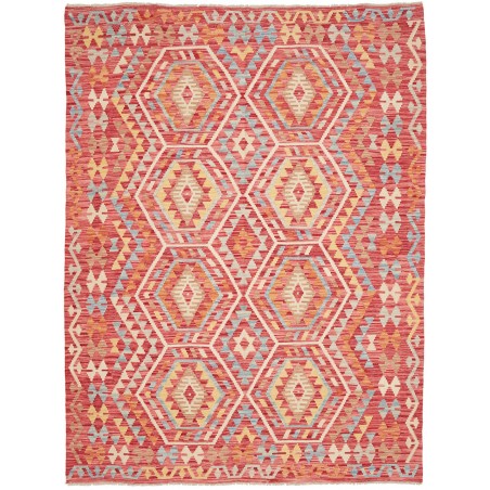 Tappeto Kilim Afghanistan arancione marrone 184x241