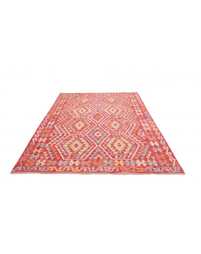 Tappeto Kilim Afghanistan arancione marrone 184x241