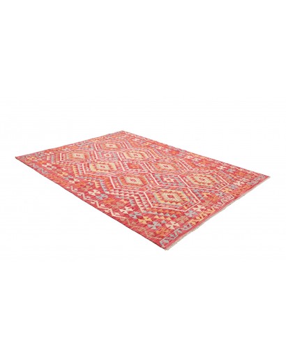 Tappeto Kilim Afghanistan arancione marrone 184x241