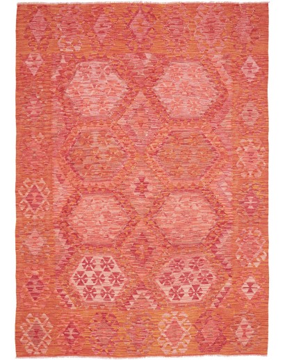 Tappeto Kilim Afghanistan rosso 171x248