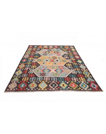 Tappeto Kilim Afghanistan marrone grigio 177x233