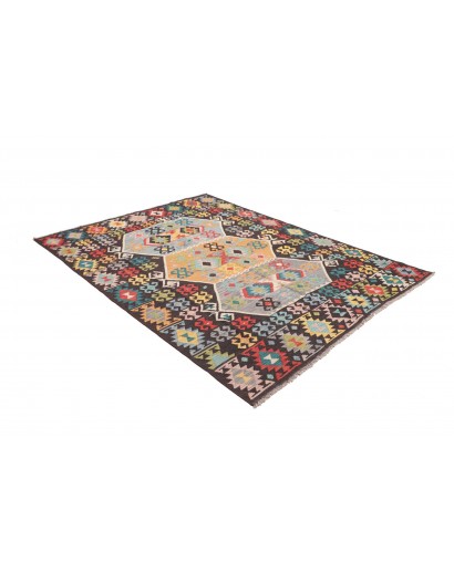 Tappeto Kilim Afghanistan marrone grigio 177x233