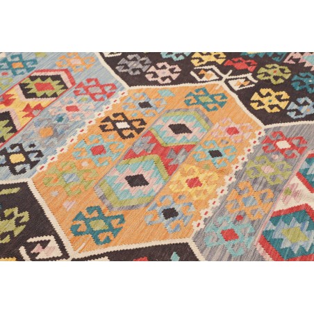 Tappeto Kilim Afghanistan marrone grigio 177x233