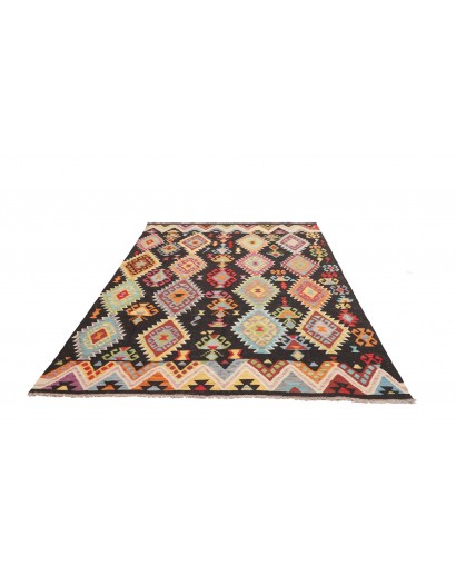 Tappeto Kilim Afghanistan marrone grigio 187x260
